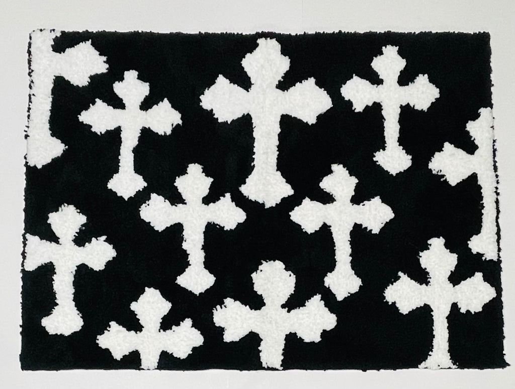 Chrome Hearts Rug - Black & White