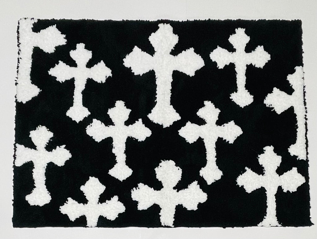 Chrome Hearts Rug - Black & White